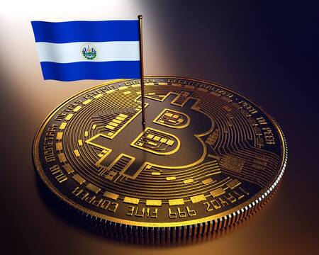 Weekly Digest: El Cryptador, Fed Disappointed El Salvador flag put on top of a bitcoin coin after accepting bitcoin as legal tender