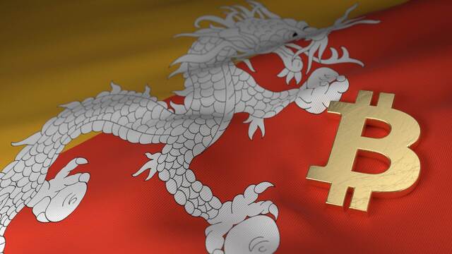 Weekly Digest: Bhutan’s Foray Into Crypto, EU Inflation gold bitcoin symbol on a Bhutanese flag