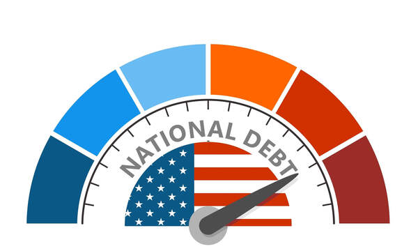 Les conséquences pour l'or d’un défaut sur la dette américaine un baromètre de la dette nationale américaine dans la zone rouge indiquant un risque élevé de défaut de paiement.