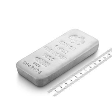 Is Silver a Good Investment for 2022? 1 kg PAMP silver bar with a ruler