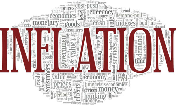 How Will Inflation Affect the Gold Price? growing investor fears about higher inflation and its impact on the gold price and the economy depicted in a calligram