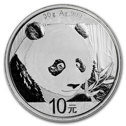 30 grammes pièce d'argent pur 999.0 - Panda BU 2018