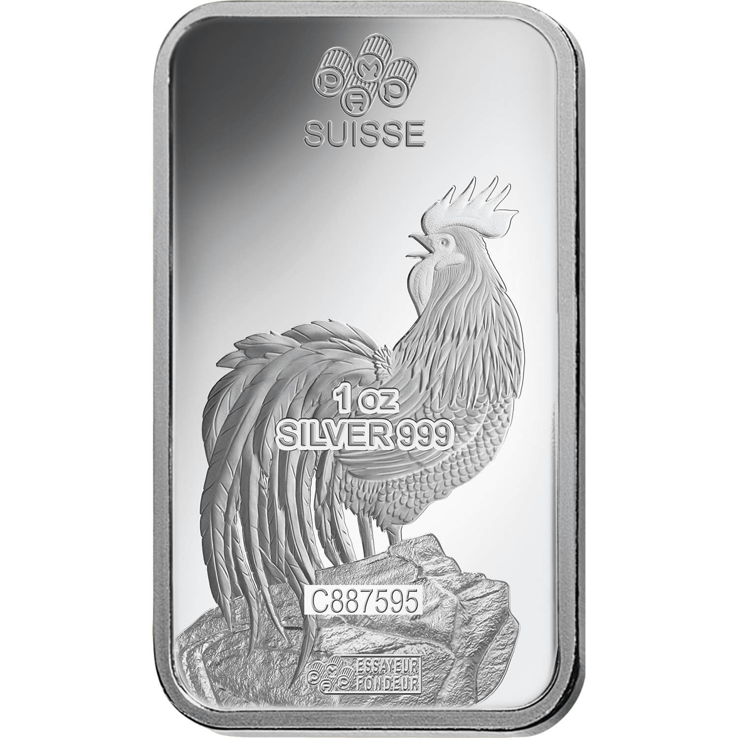 1 oz Silver Bar - PAMP Suisse Lunar Rooster 1 oz Silver Bar - PAMP Suisse Lunar Rooster