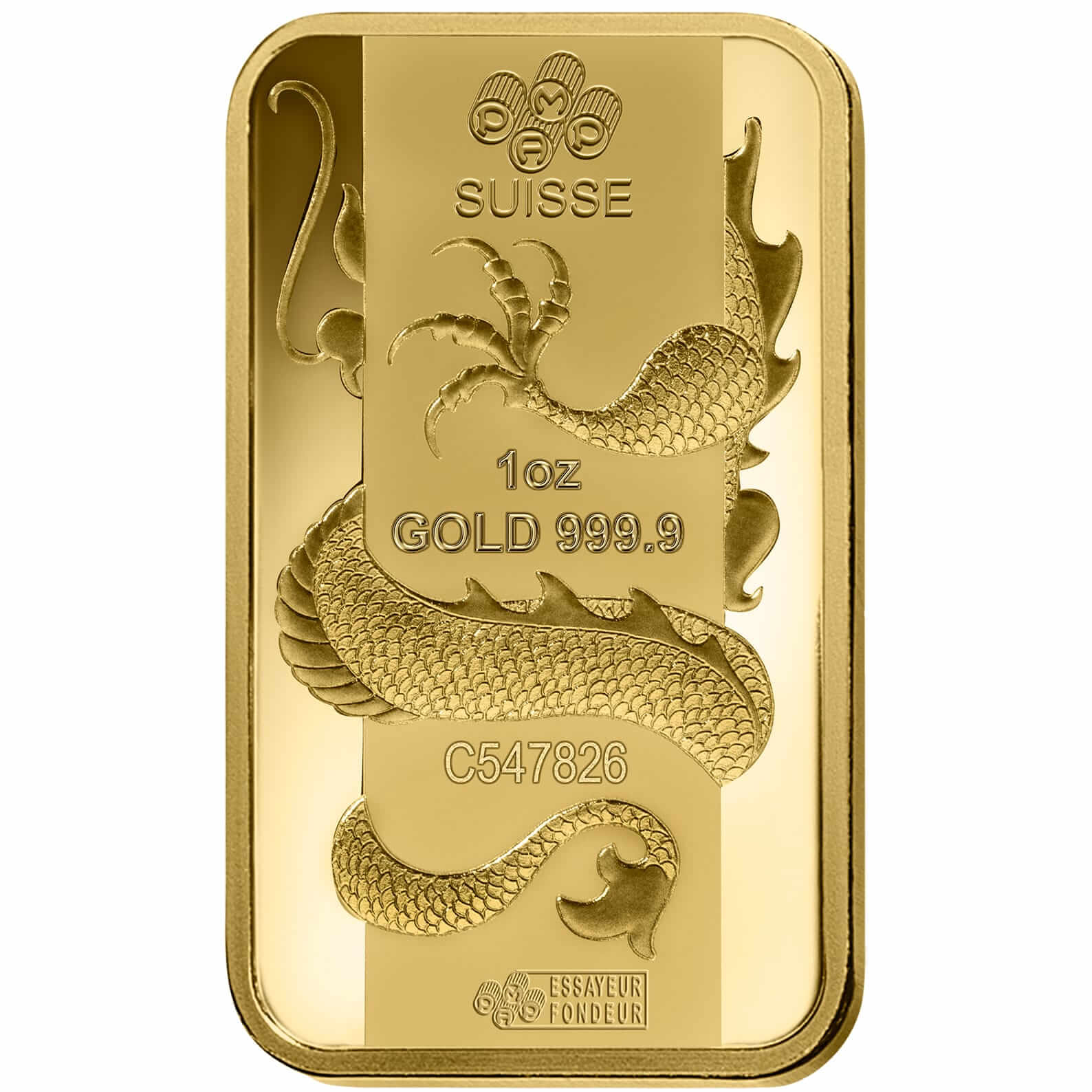1 oz Gold Bar - PAMP Suisse Lunar Dragon 1 oz Gold Bar - PAMP Suisse Lunar Dragon
