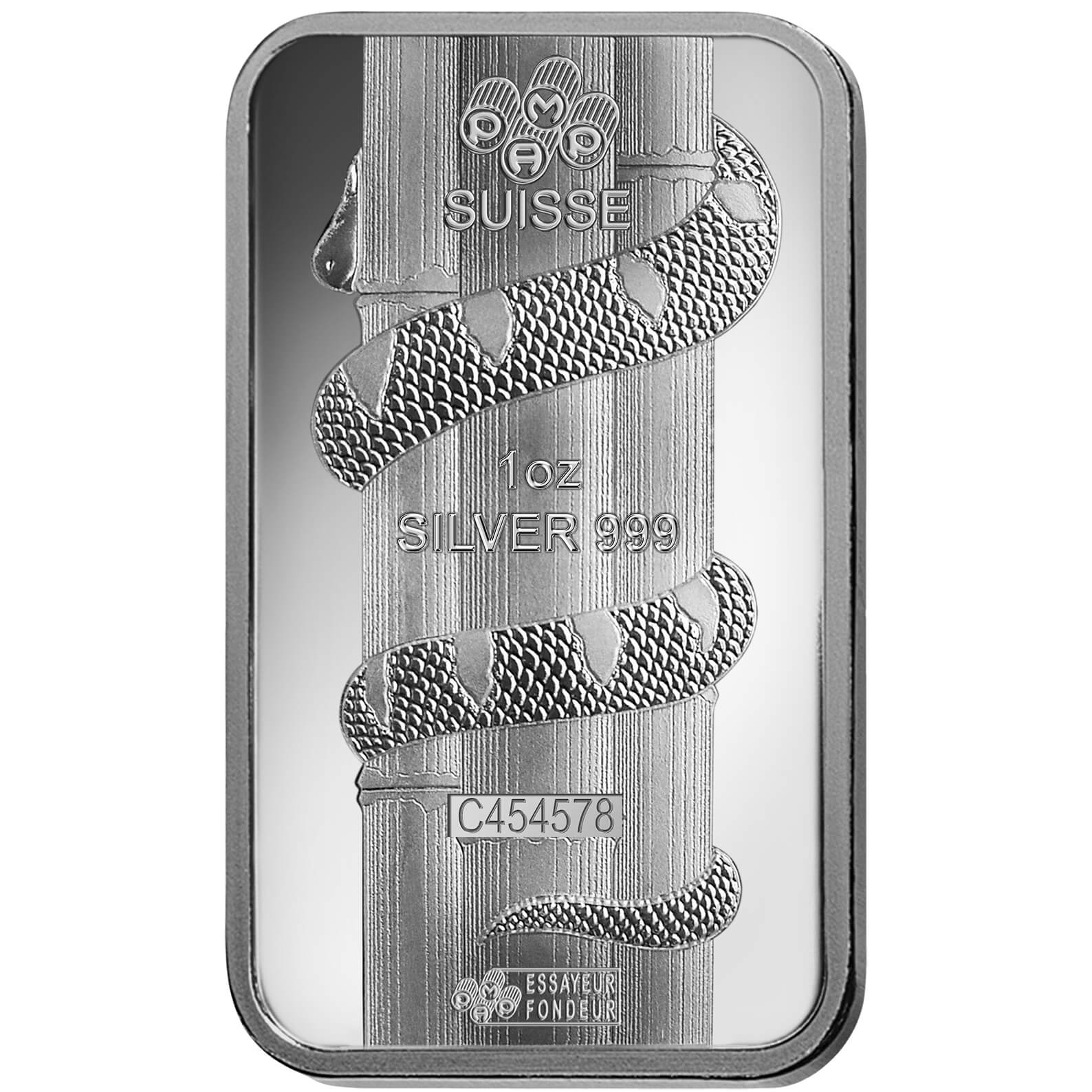 1 oz Silver Bar - PAMP Suisse Lunar Snake 1 oz Silver Bar - PAMP Suisse Lunar Snake