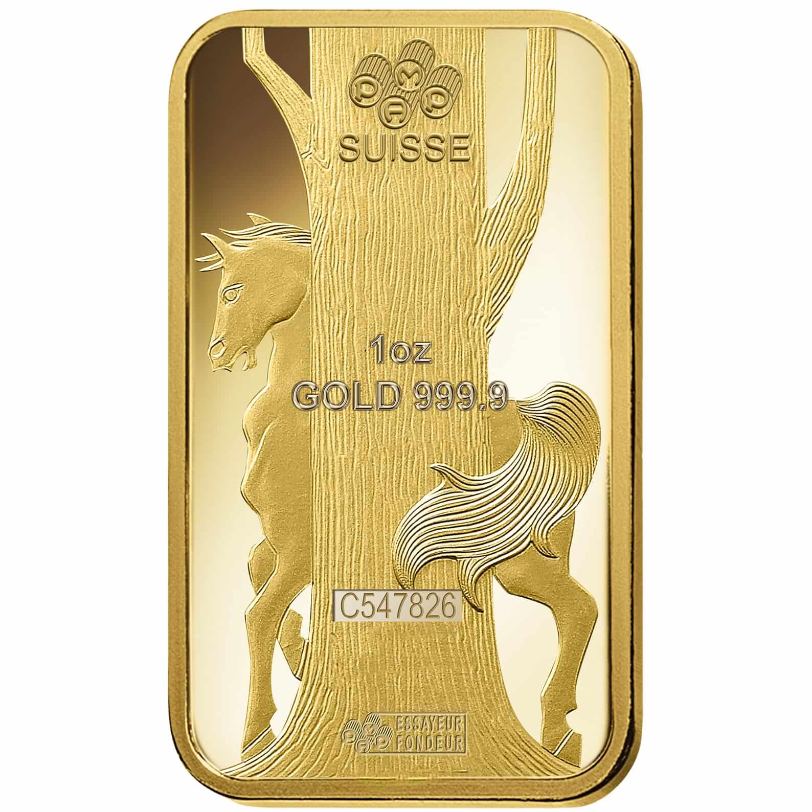 1 oz Gold Bar - PAMP Suisse Lunar Horse 1 oz Gold Bar - PAMP Suisse Lunar Horse
