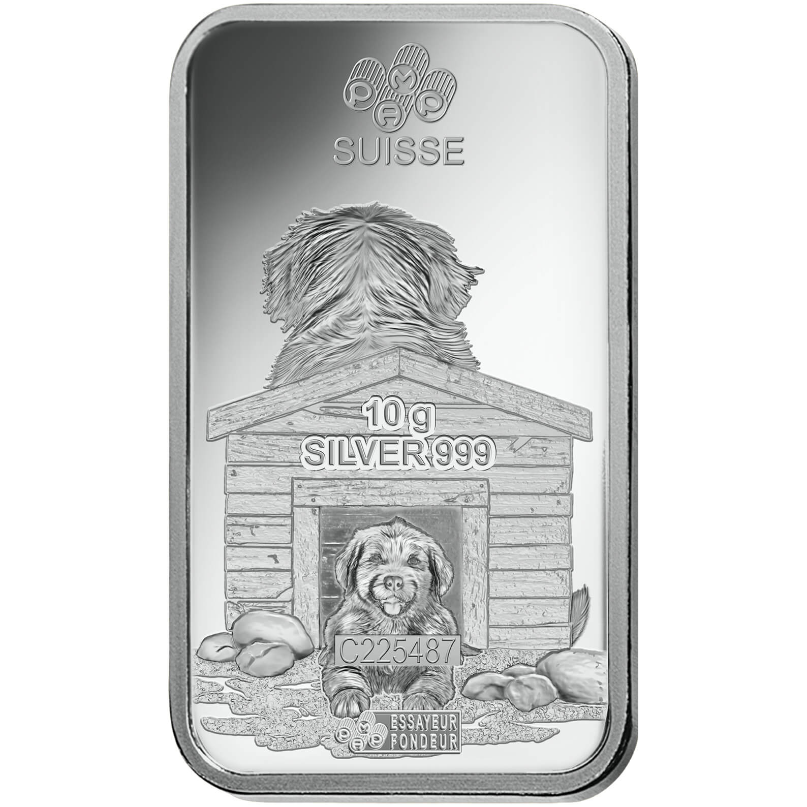 10 gram Silver Bar - PAMP Suisse Lunar Dog 10 gram Silver Bar - PAMP Suisse Lunar Dog