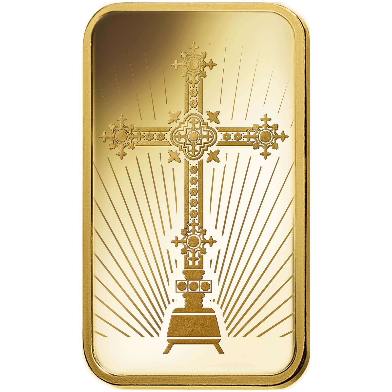 10 gram Gold Bar - PAMP Suisse Romanesque Cross 10 gram Gold Bar - PAMP Suisse Romanesque Cross