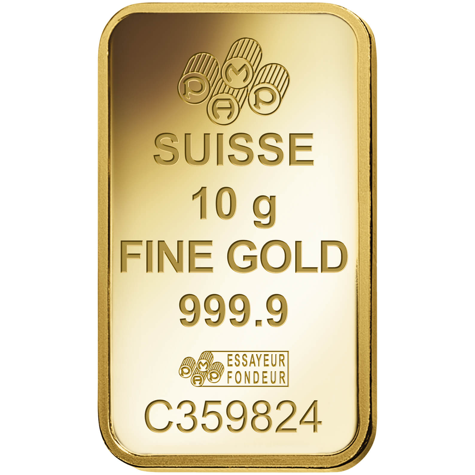 10 gram Gold Bar - PAMP Suisse Romanesque Cross 10 gram Gold Bar - PAMP Suisse Romanesque Cross