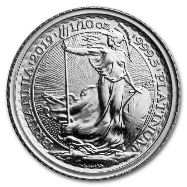 2019 U.K. 1/10 oz Platinum Britannia BU 2019 U.K. 1/10 oz Platinum Britannia BU