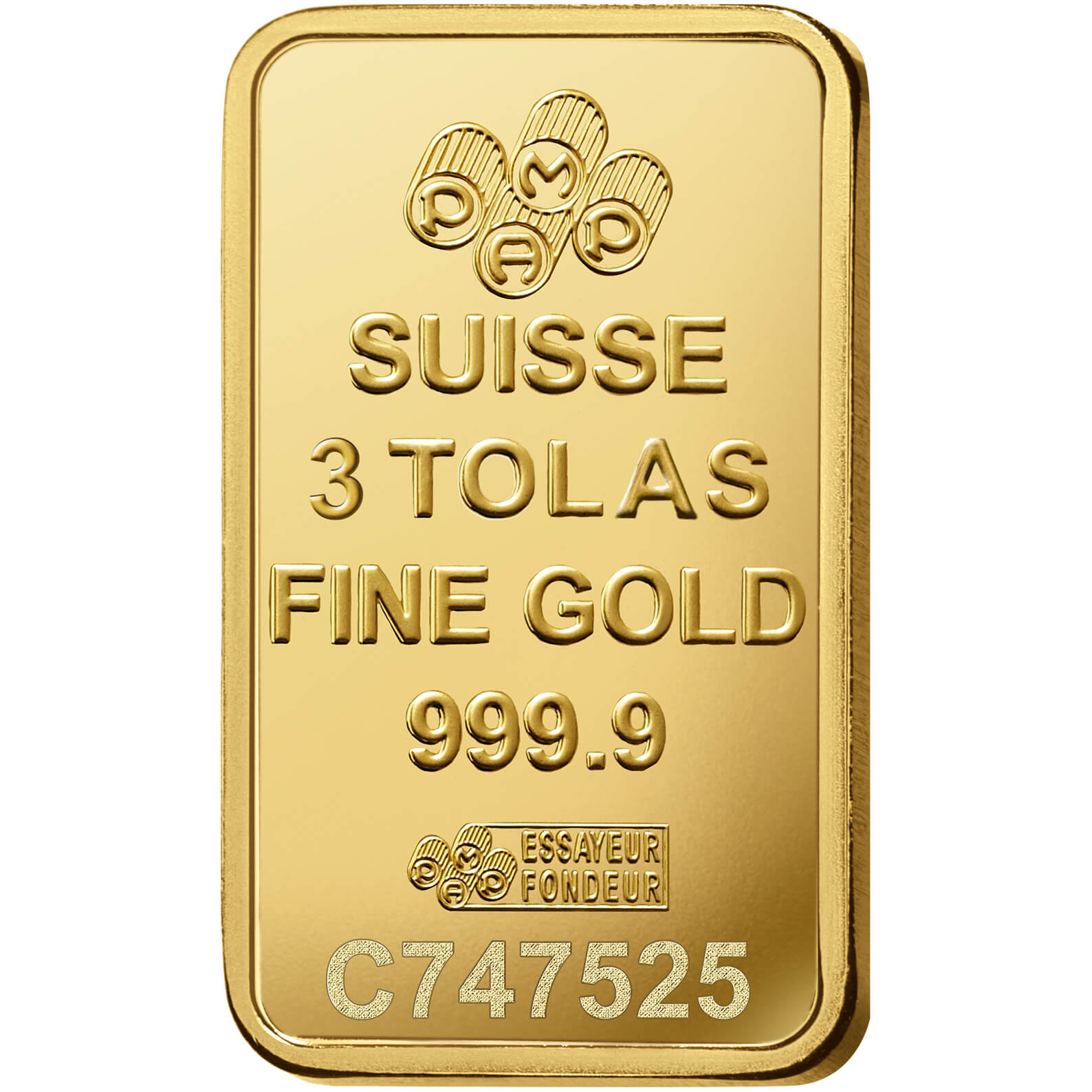 3 tolas Gold Bar - PAMP Suisse Lady Fortuna Veriscan 3 tolas Gold Bar - PAMP Suisse Lady Fortuna Veriscan