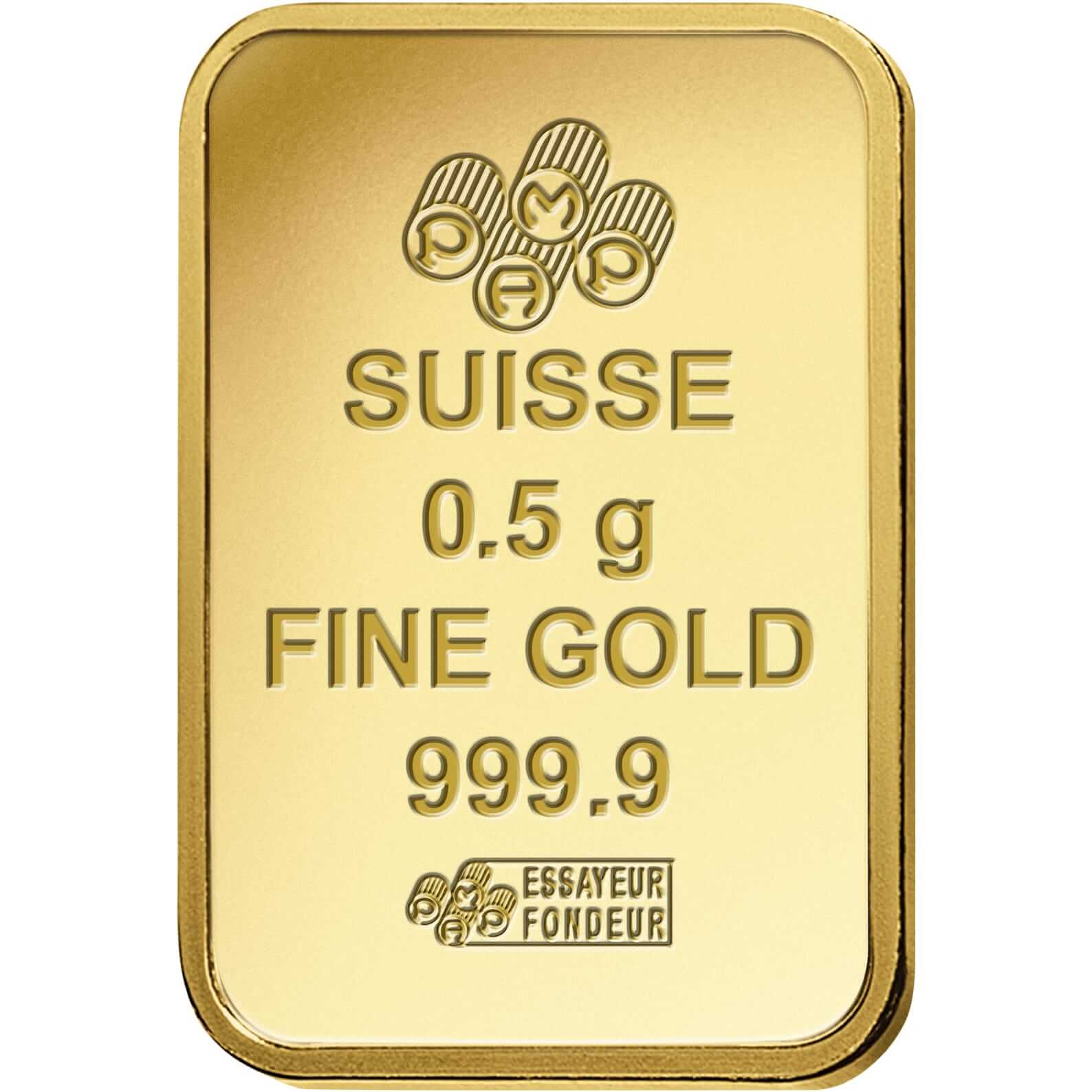 0.5 gram Gold Bar - PAMP Suisse Lady Fortuna 0.5 gram Gold Bar - PAMP Suisse Lady Fortuna
