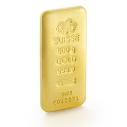 Achat d'or 500 grammes Lingot d'or pur - PAMP Suisse - 3/4 view