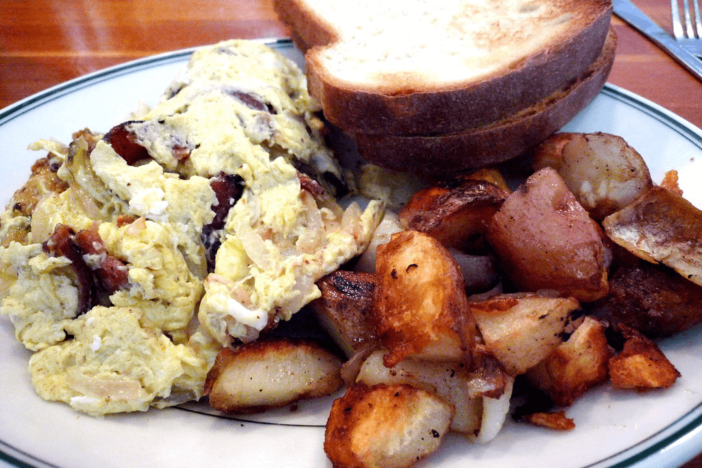 Hangtown Fry, the famous dish of California Gold Rush miners who were lucky to strike some gold